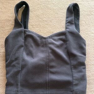 lululemon athletica Ribbed Black Tank Top